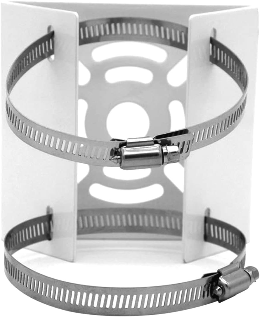 WiTi Universal Vertical Pole Mount for Security Camera, Solid Metal White