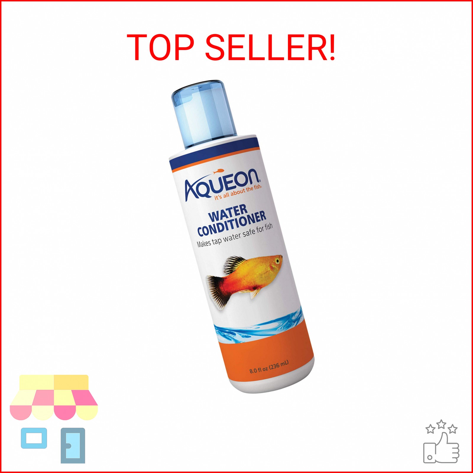 Aqueon Aquarium Water Conditioner Bottle, 8 Ounces