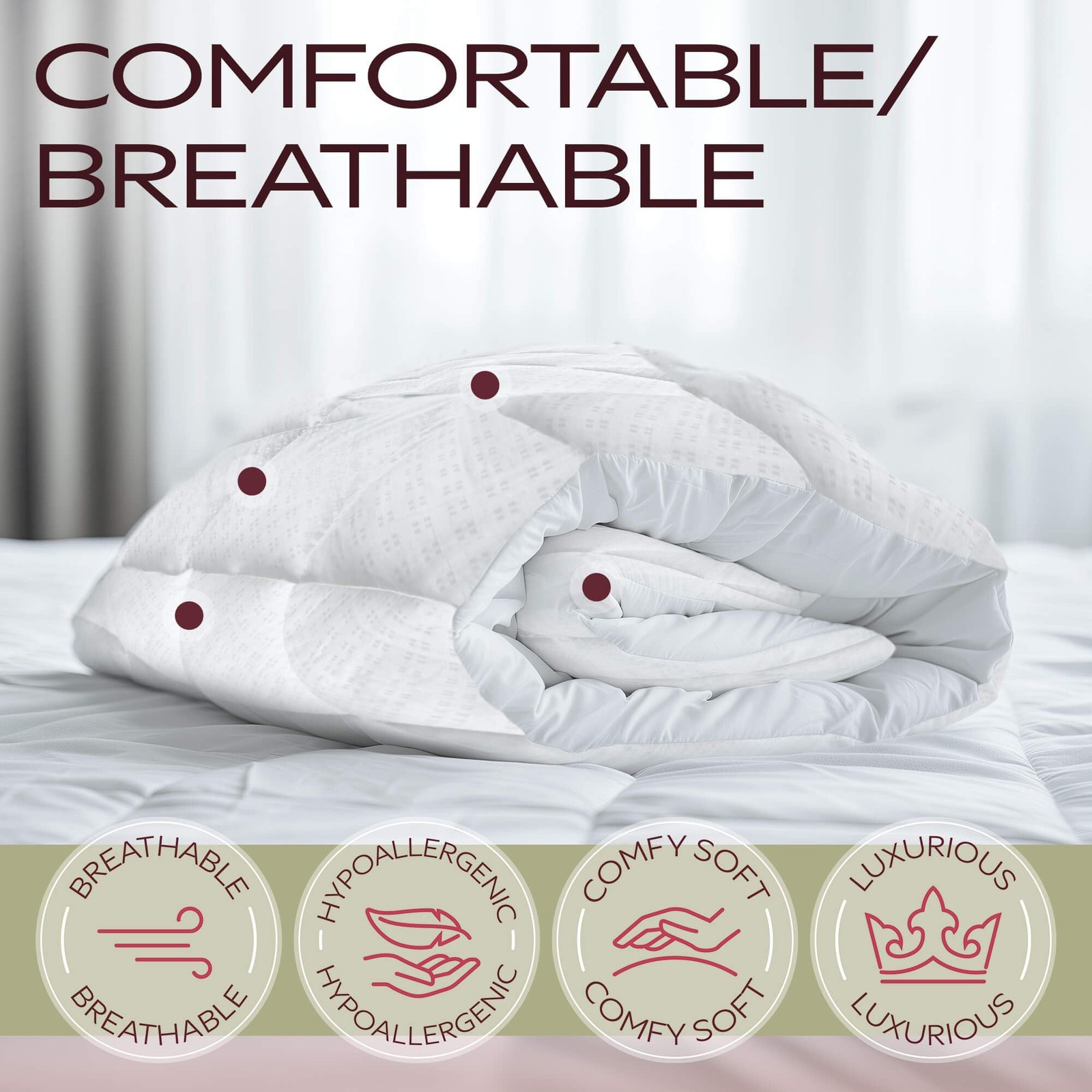 Maxi Full Size Mattress Pad - Luxurious Cotton Sateen Full, White