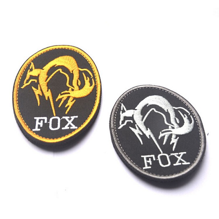 2Pcs FOXHOUND Metal Gear Solid Cosplay Snake Big Boss Hook Loop Patch Badge