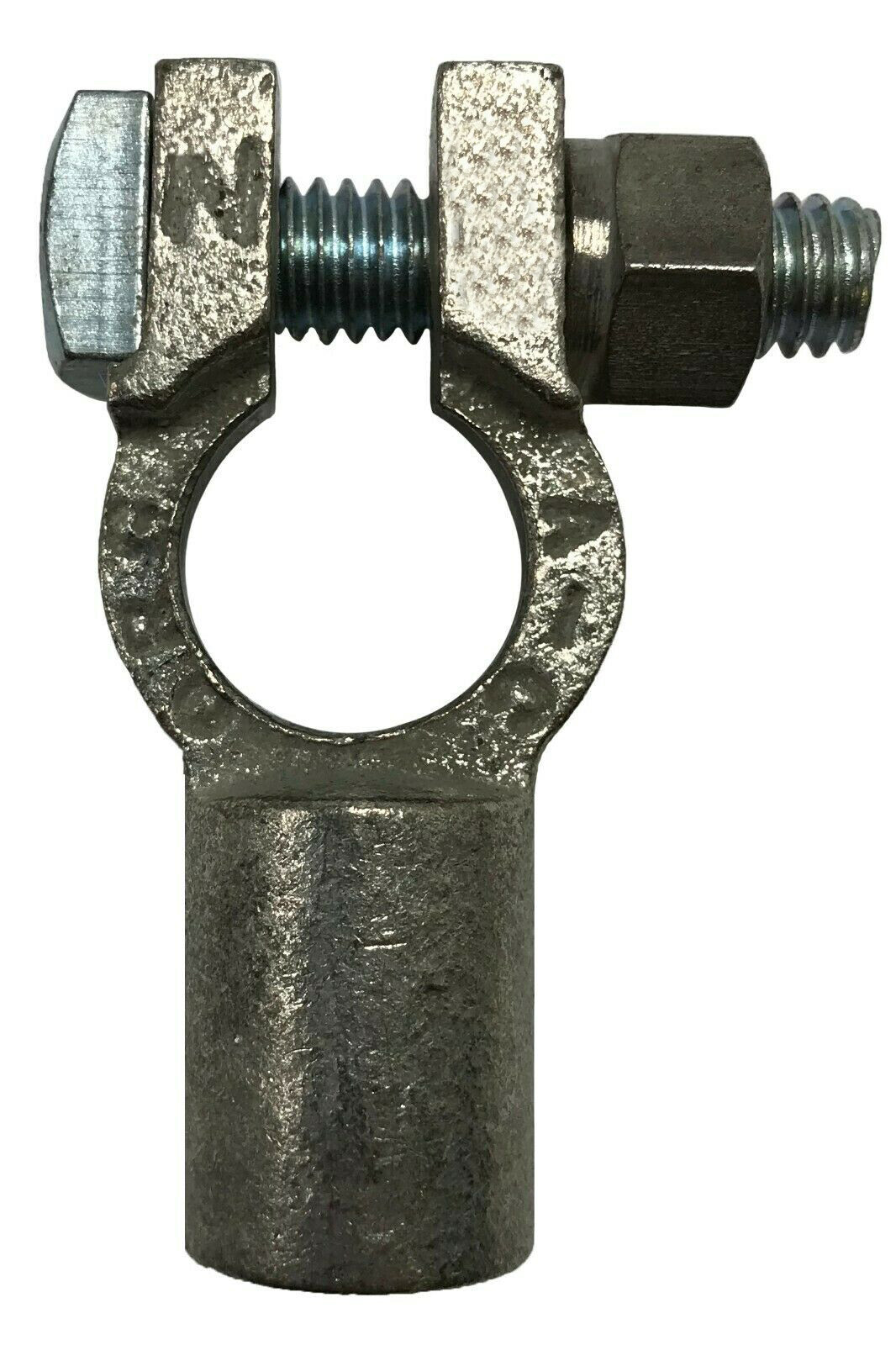 Positive & Negative 1/0 AWG Straight Barrel Top Post Battery Terminal Cable Ends