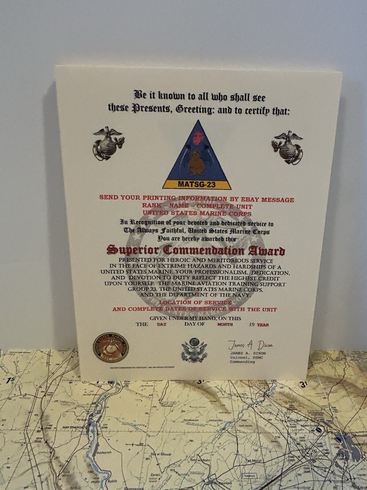 U.S.M.C. / AVIATION TRAINING SUPPORT GROUP 23 - SUPERIOR COMMENDATION AWARD