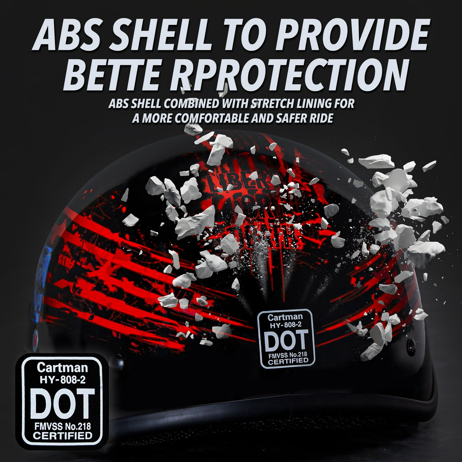 Cartman Cruiser ABS Half Face DOT Approved Helmet Open Box Small