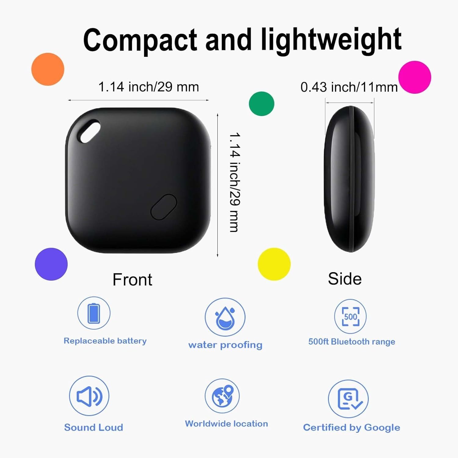 Air Tag for Android, Waterproof Android Tracker with One- Battery LifeReplace...