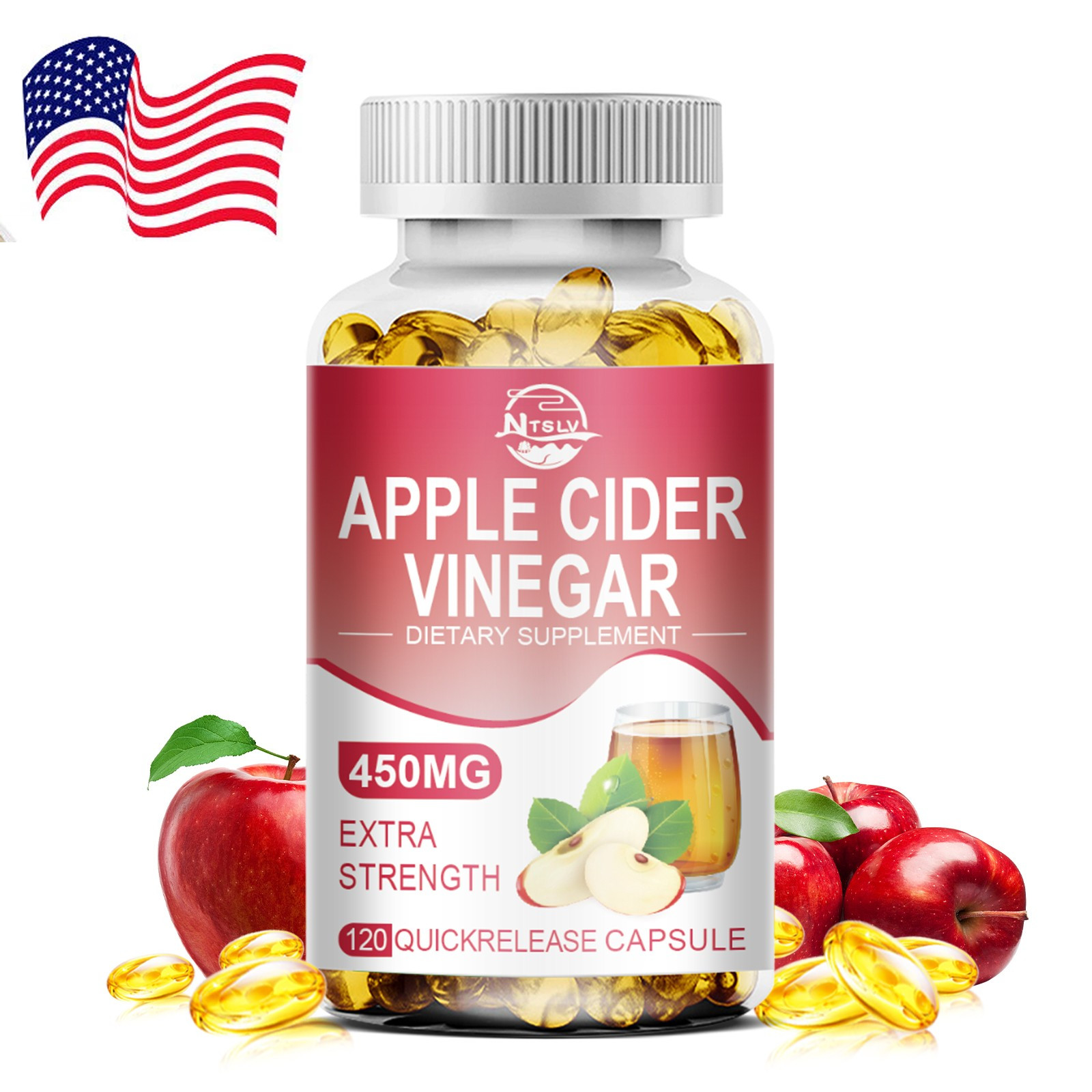 Apple Cider Vinegar Capsules Suppress Appetite Weight Management Digestive Healt