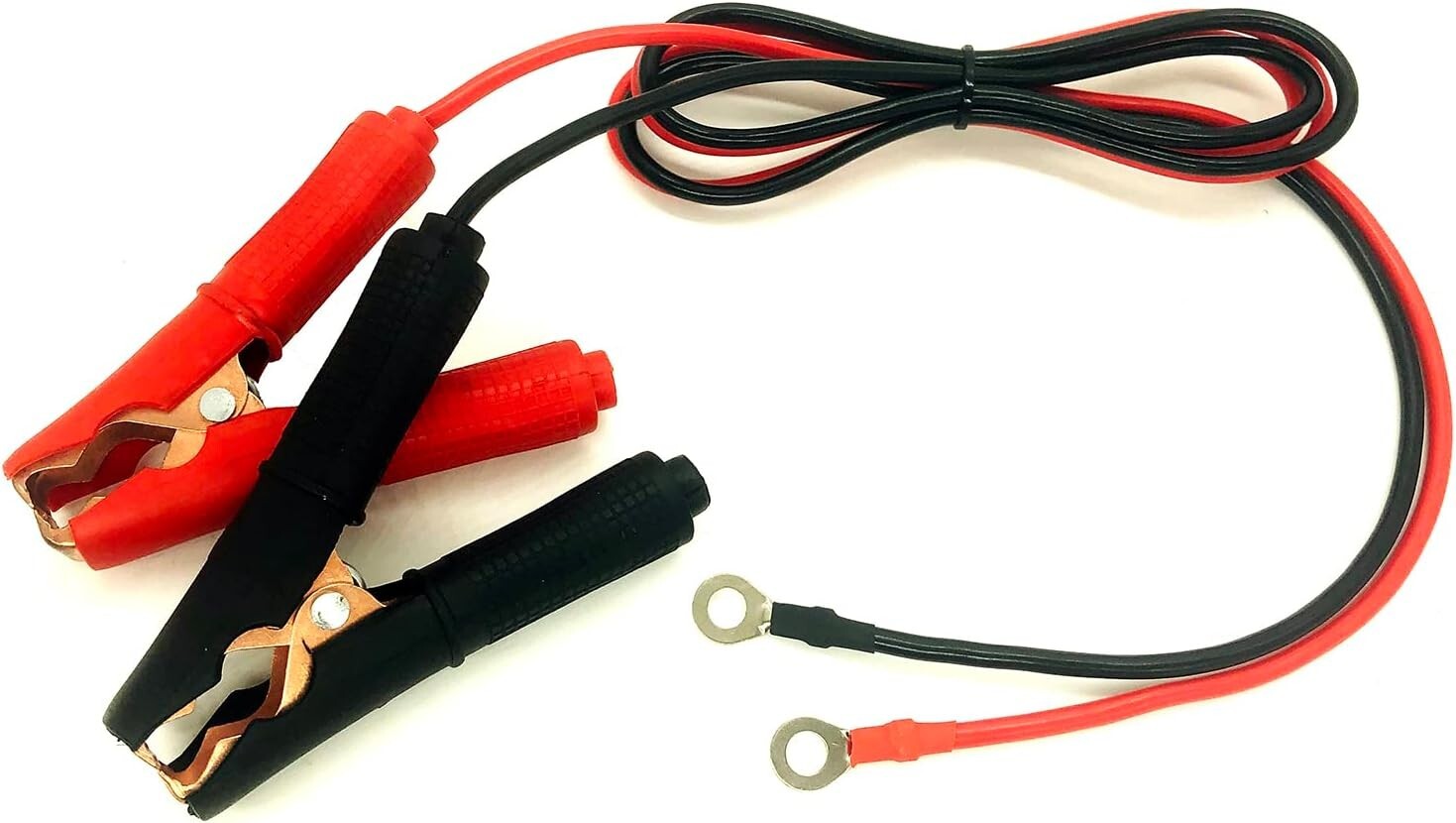 2 PCS Alligator Clips Booster Jumper Cable 30A-50A 13 AWG 3.3FT Automotive