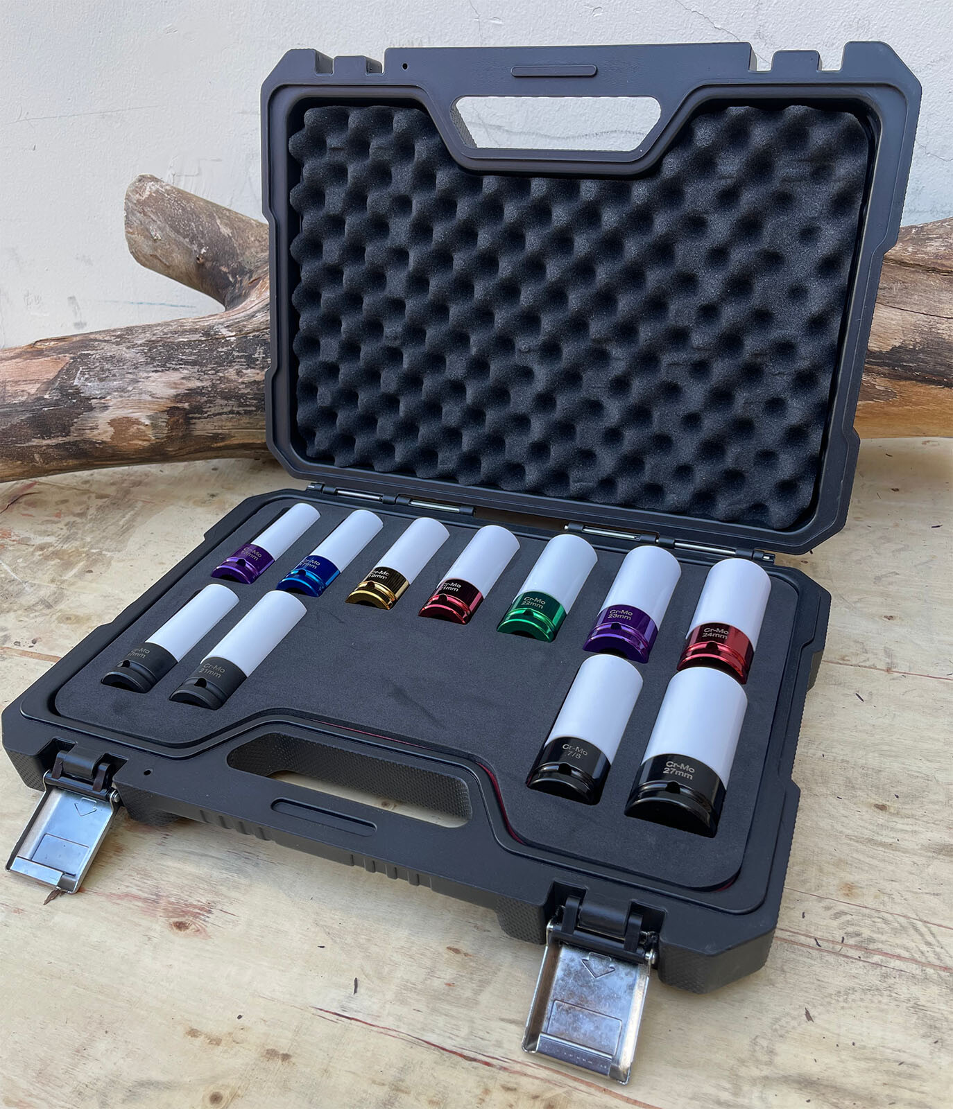 11PCS 1/2 Dr. Thin Wall Master Alloy Wheel Lug Nut Socket Set Benz Tesla Hyundai