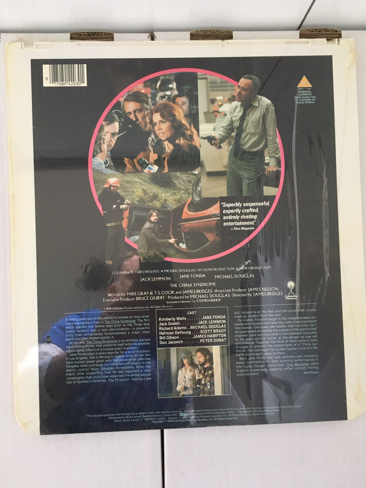 CED Videodisc - The China Syndrome. New & Sealed
