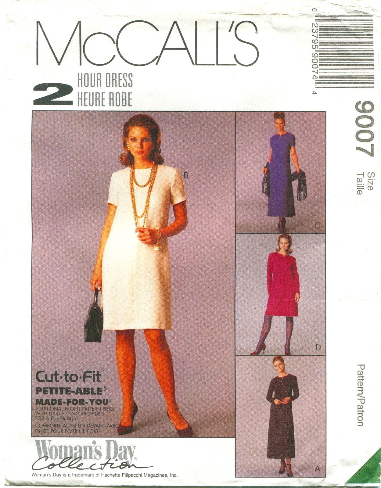 McCalls 9007 Dress Misses 2 Hour Sewing Pattern Uncut