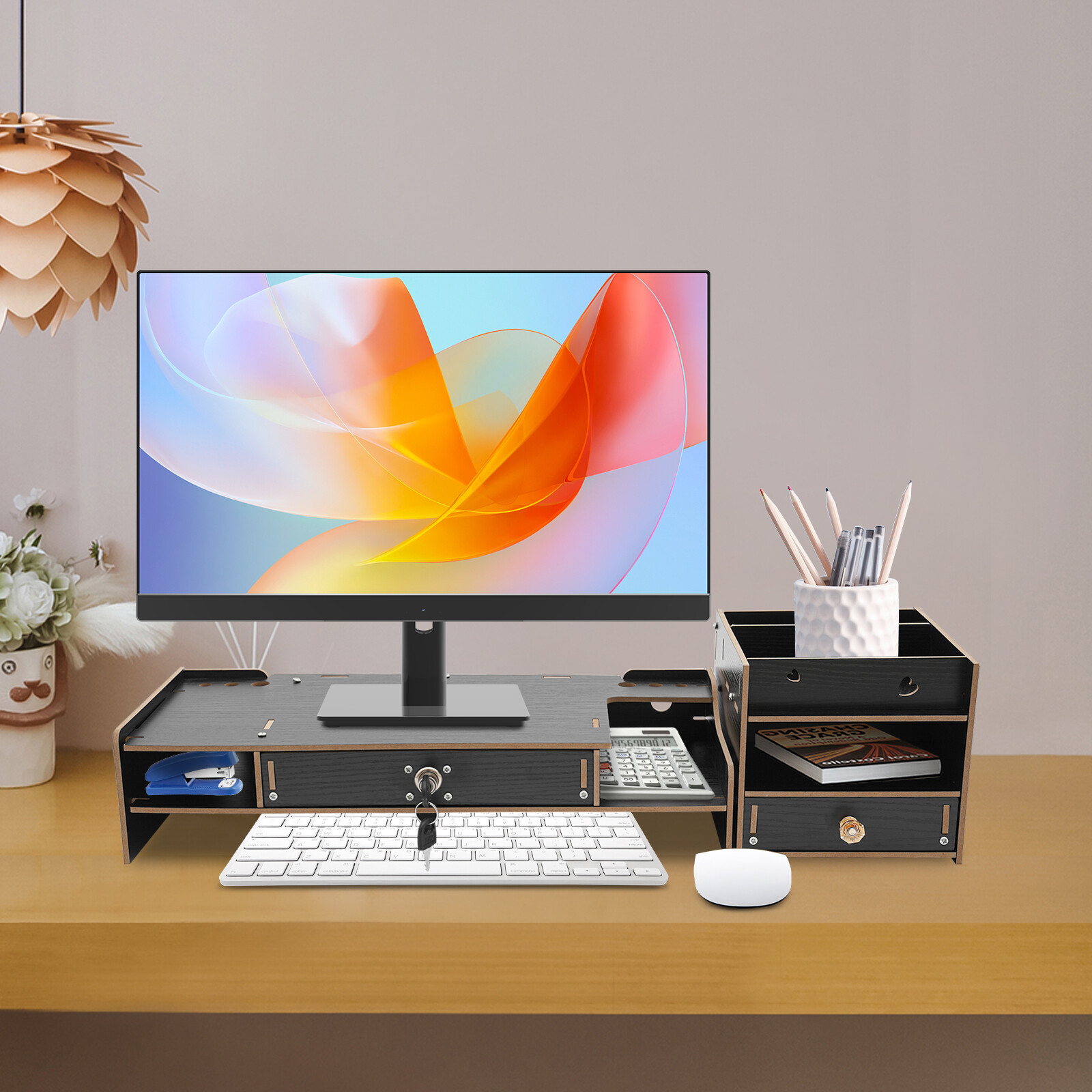 Desktop Monitor Stand Monitor Riser Computer Monitor Booster Stand Adjustable