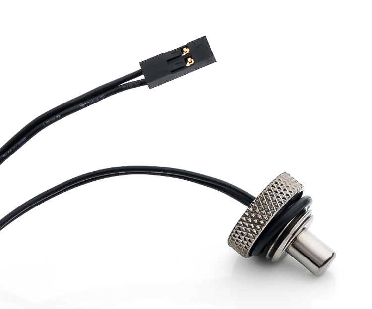 Bitspower G1/4" Temperature Sensor Stop Fitting, Black Sparkle