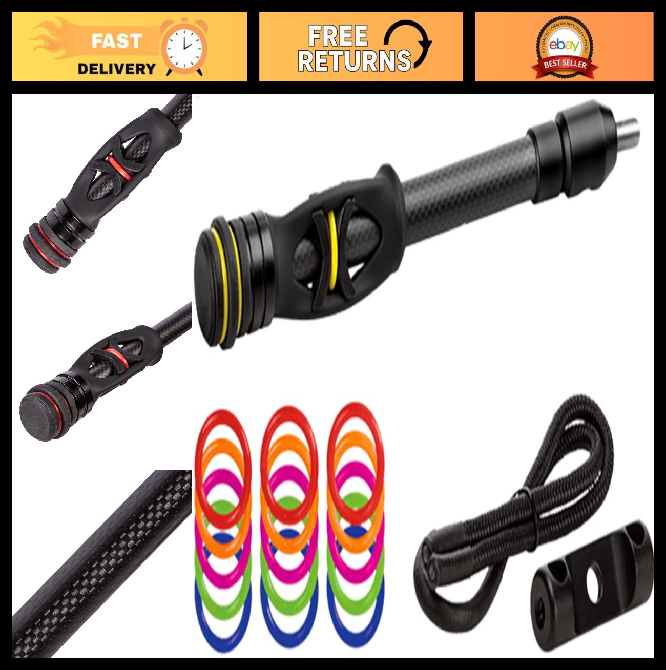 Adjustable Archery Bow Stabilizer for Steady Shooting - Lightweight & Durable