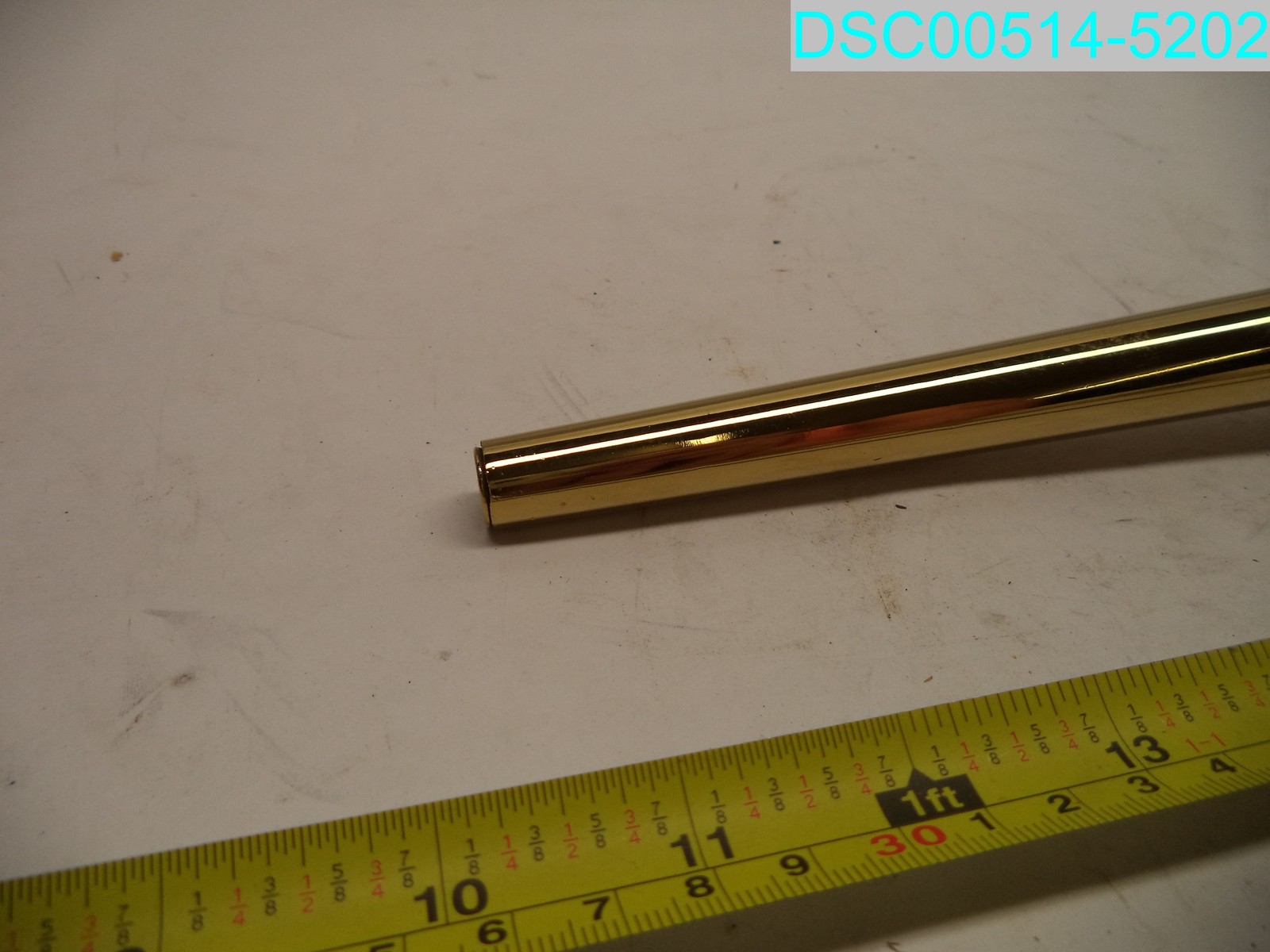 QTY=4: 16-3/4" L Replacement Furniture Gold Legs 1" Tapered To 9/16" 2" C To C
