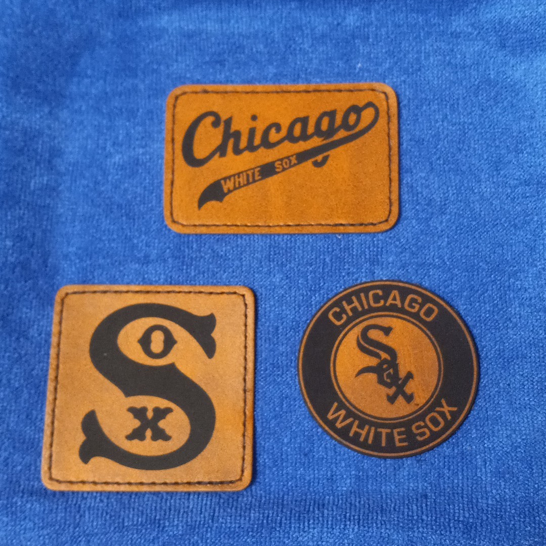 White Sox Iron on Leather Patch For Hats And Accessories