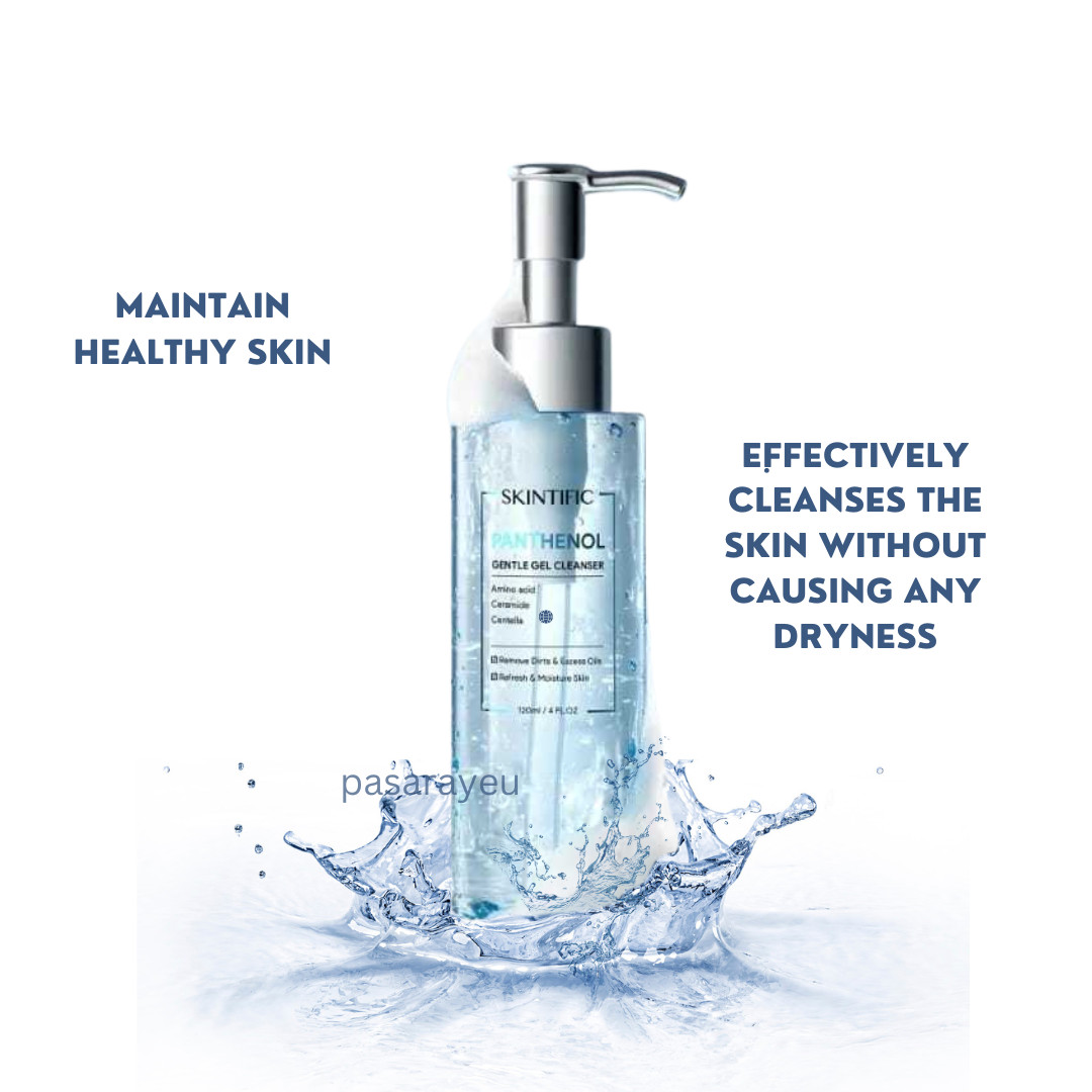 SKINTIFIC Panthenol Gentle Gel Cleanser 120ml Hydrating Pore Clean Face Wash