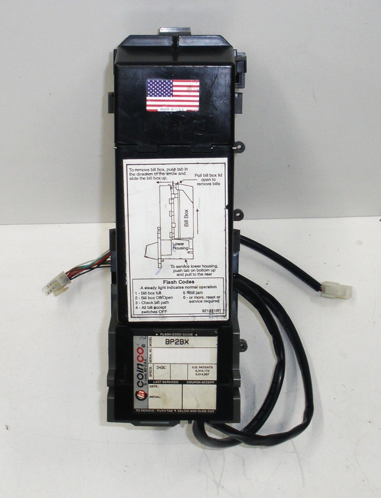 Coinco Bill Pro BP2BX Validator Used W/bilbox WB