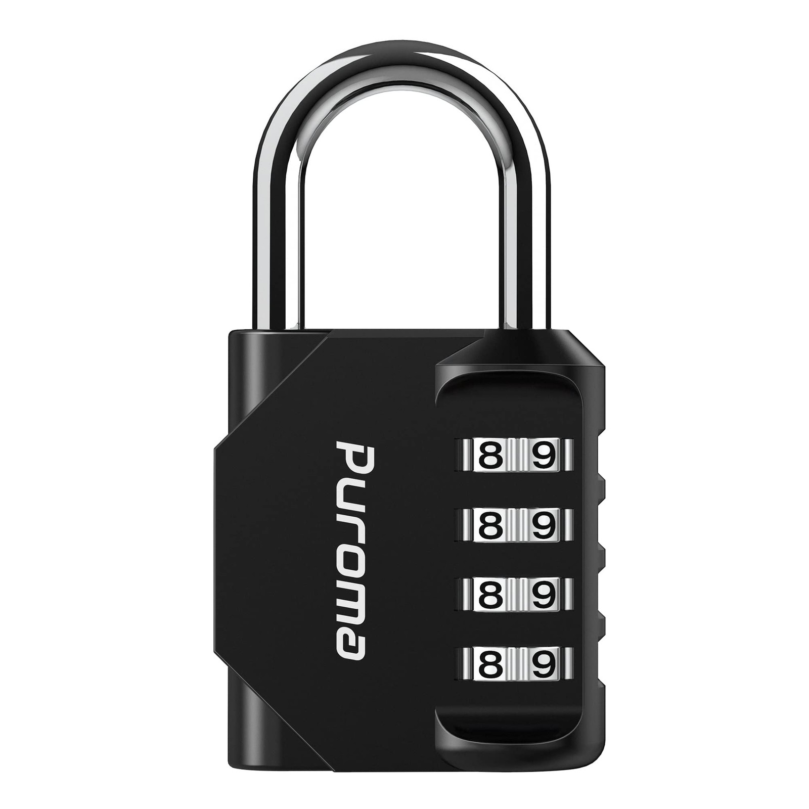 Puroma 1 Pack Combination Lock Locker 4 Digits Combo Padlock Medium, Black