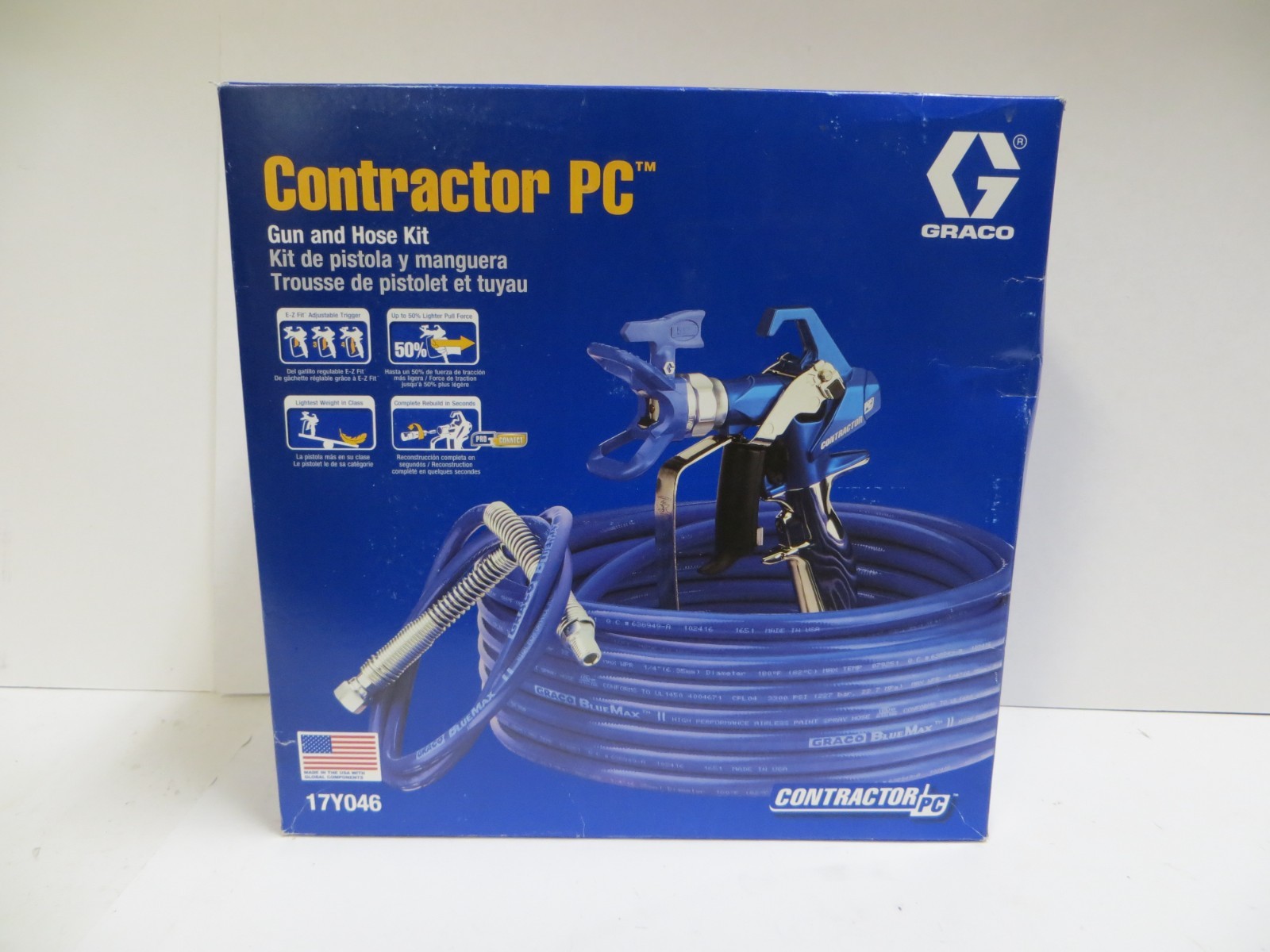 Graco Contractor PC Gun & Hose Kit 17Y046 new open box