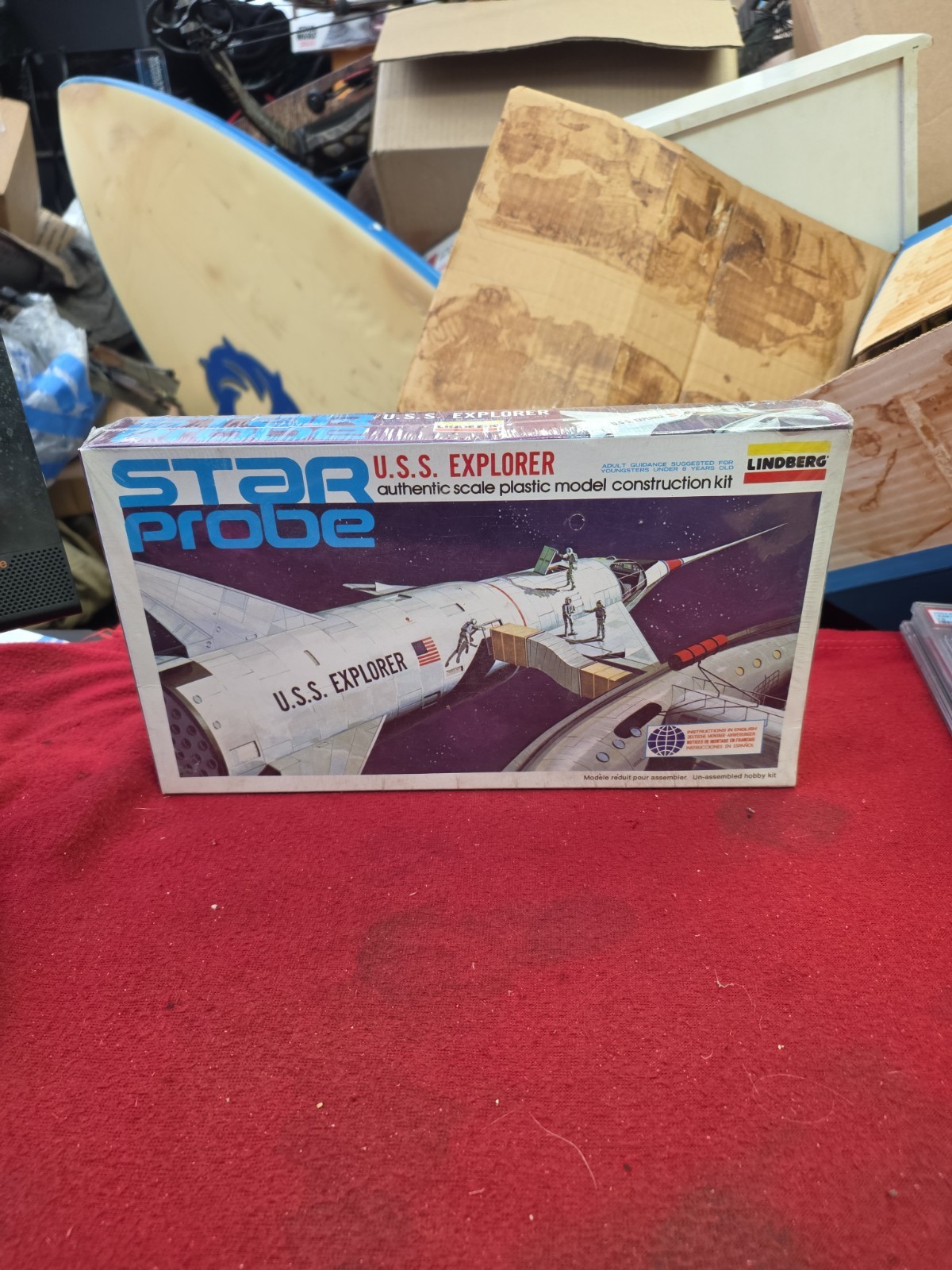 Lindberg STAR PROBE 'USS EXPLORER' Spaceship, Plastic Kit, Vintage1976, UNOPENED