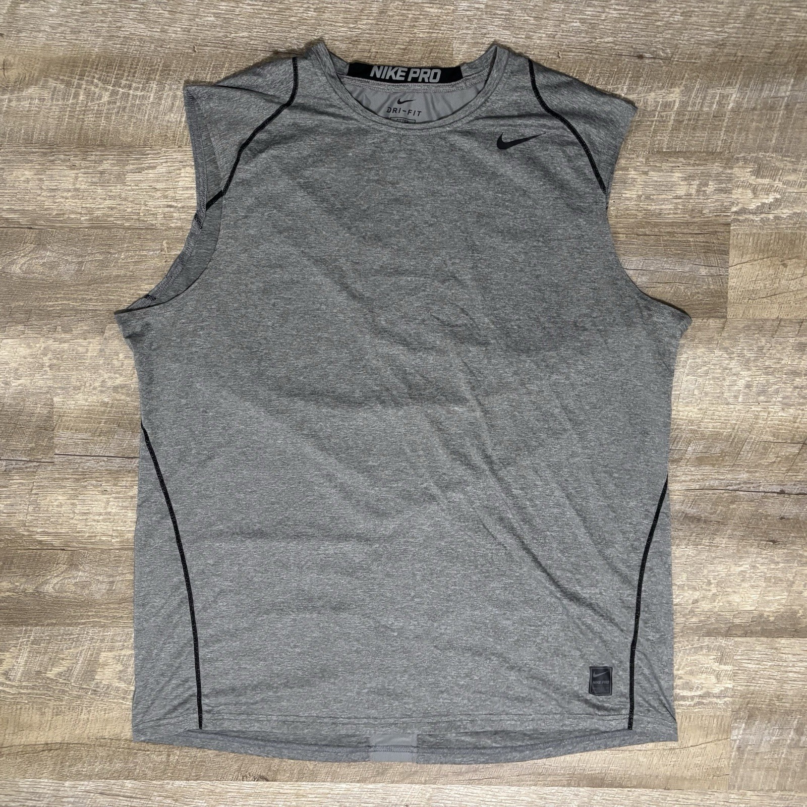 Nike Pro Combat Sleeveless Compression Shirt Men's XXL Tank Top Gray