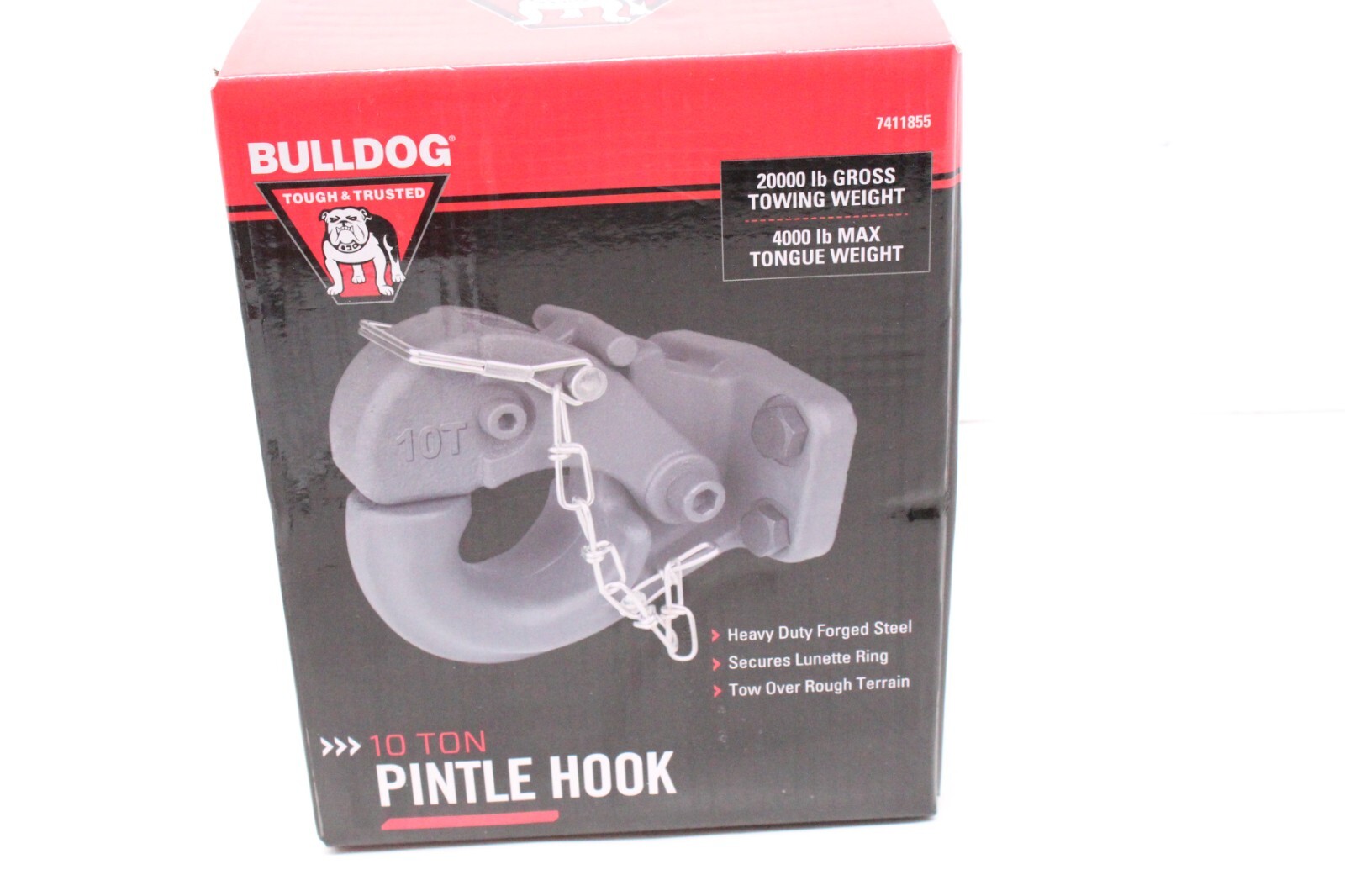 New Bulldog Pintle Hook 10 Ton Trailer Tow Hitch 20,000lb, 4,000 Tongue