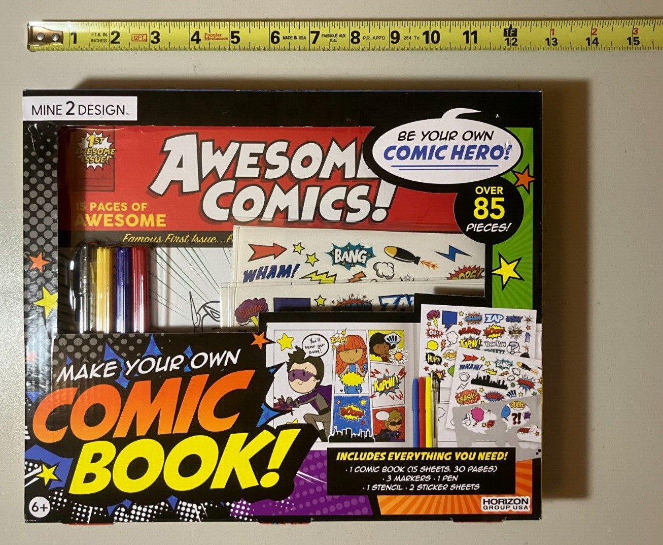 Mine 2 Design - Awesome Comics Make Your Own Comic Book Kit - Sealed Mint New!