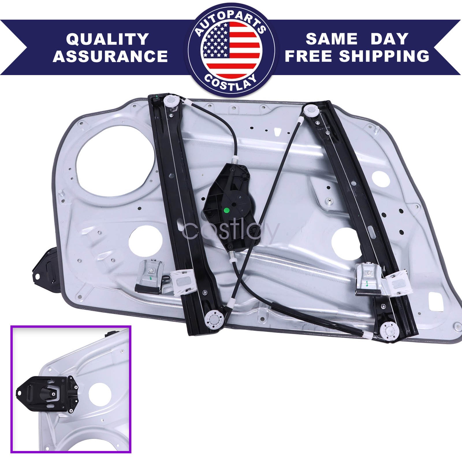 Front Passenger Window Regulator Fits 2010-2016 Mercedes-Benz E350 W212 Sedan
