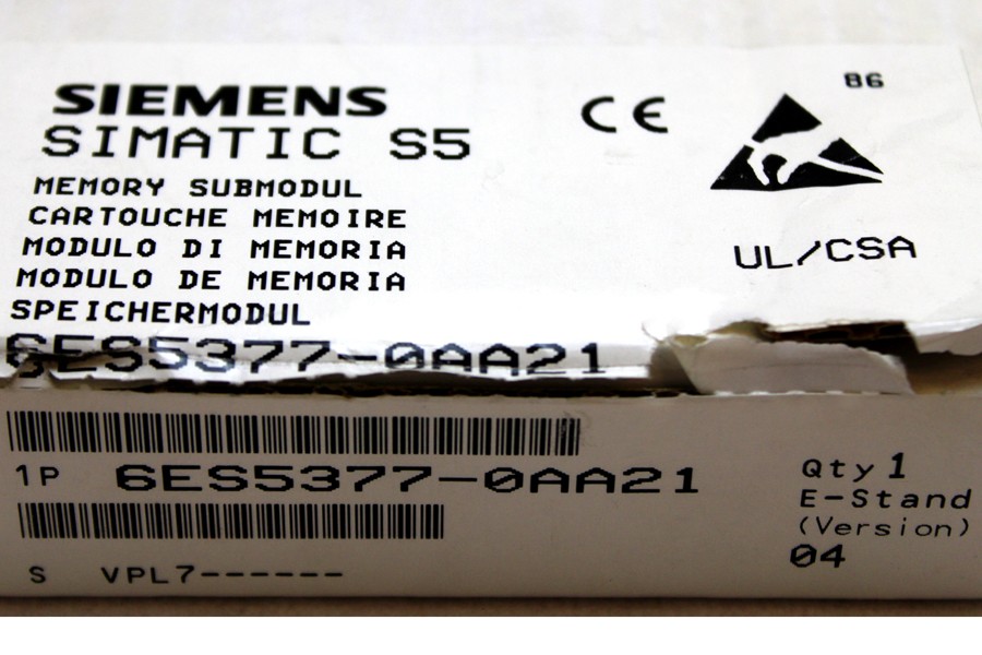 SIEMENS 6ES5377-0AA21 SIMATIC S5 - E-STAND: 04 -ORIGINAL PACKAGING-