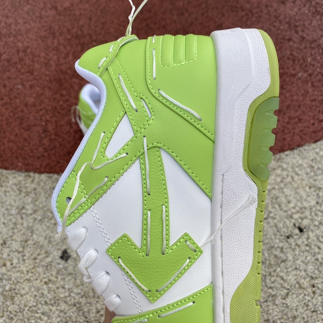 OFF-WHITE Inspired Two-Tone Arrow Logo Retro Lime Green