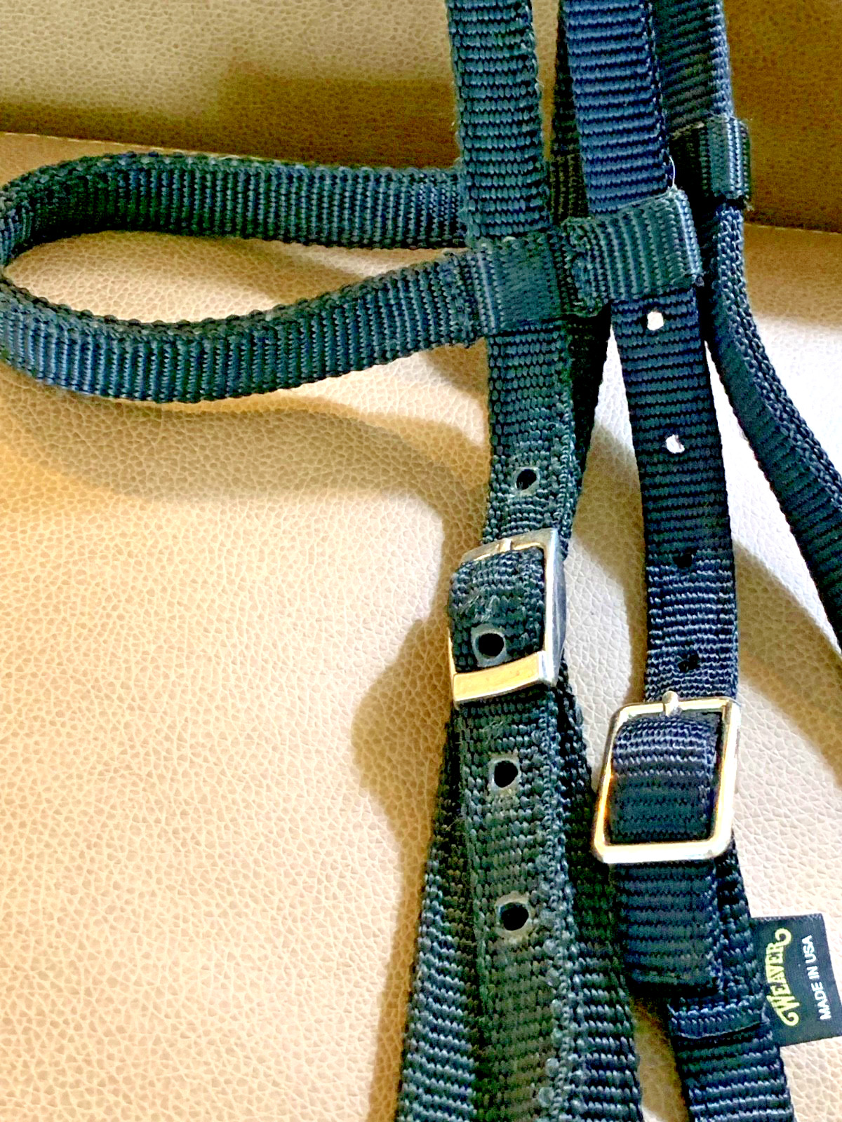Weaver Nylon Horse Headstall, Roping Gaming Reins, Eggbutt Snaffle Bit