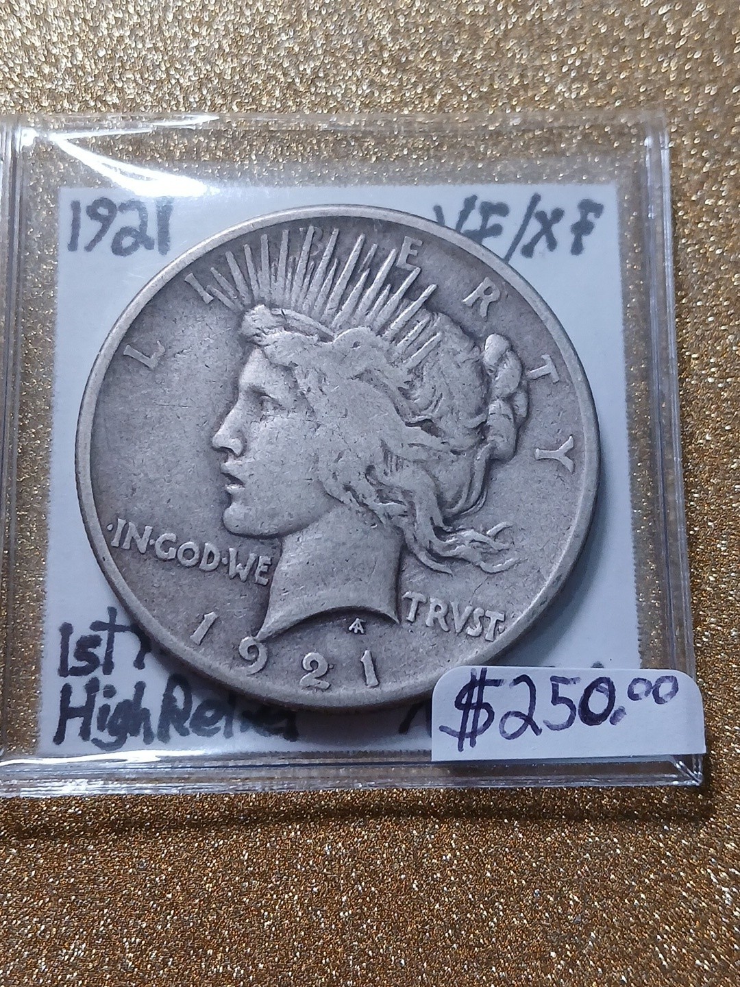 1921 Peace High Relief 1st Year Key Date