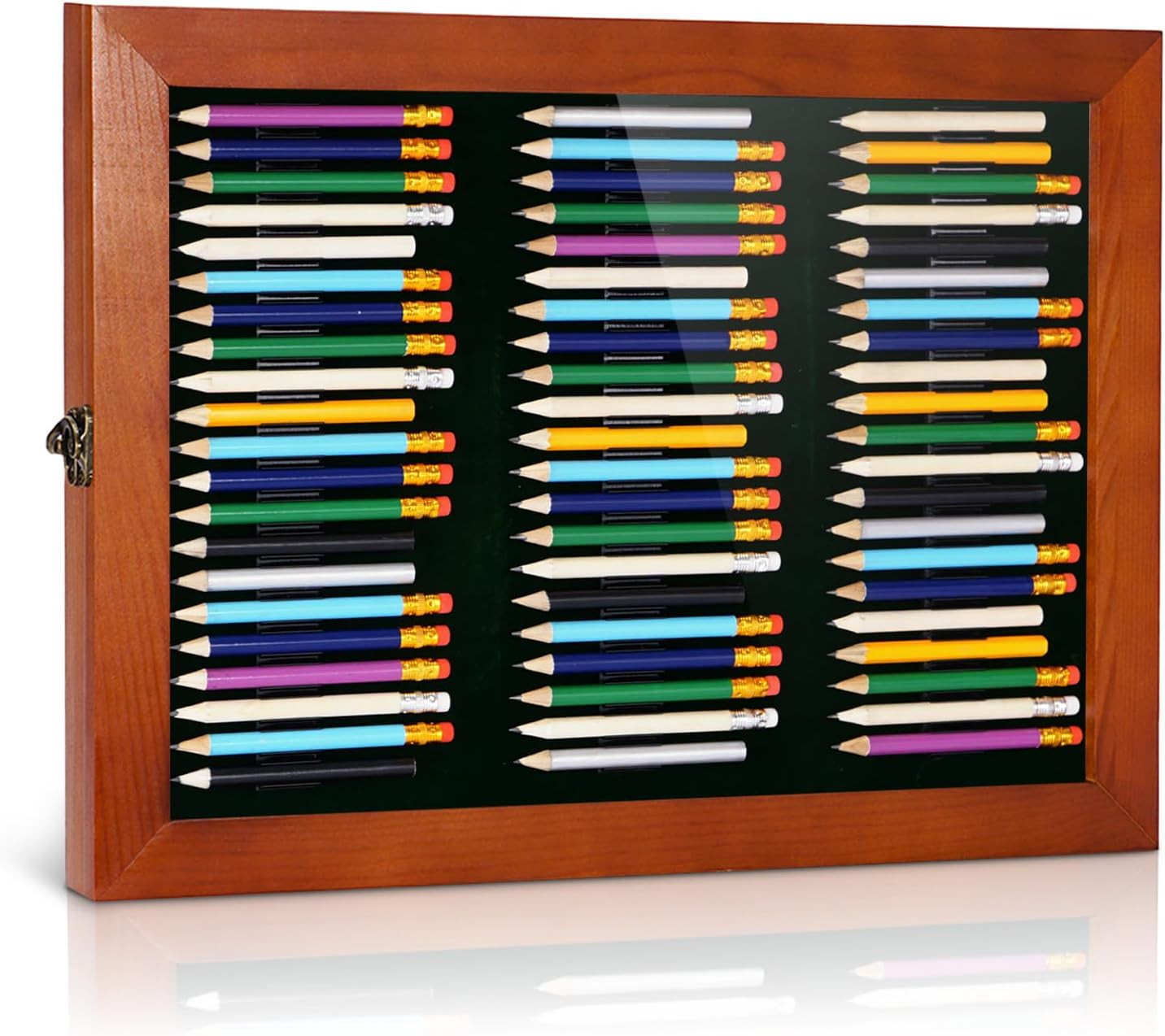 Golf Pencil Display Case, Golf Pencil Display Holds 63 Round or Octagonal Golf P