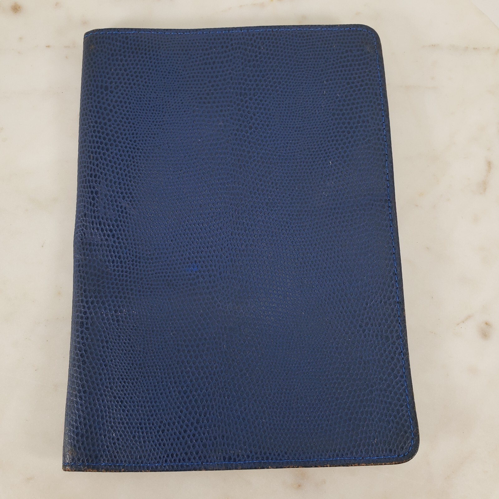 Scully Blue Leather Journal Planner Cover with Scully Pen 1045A 5x8