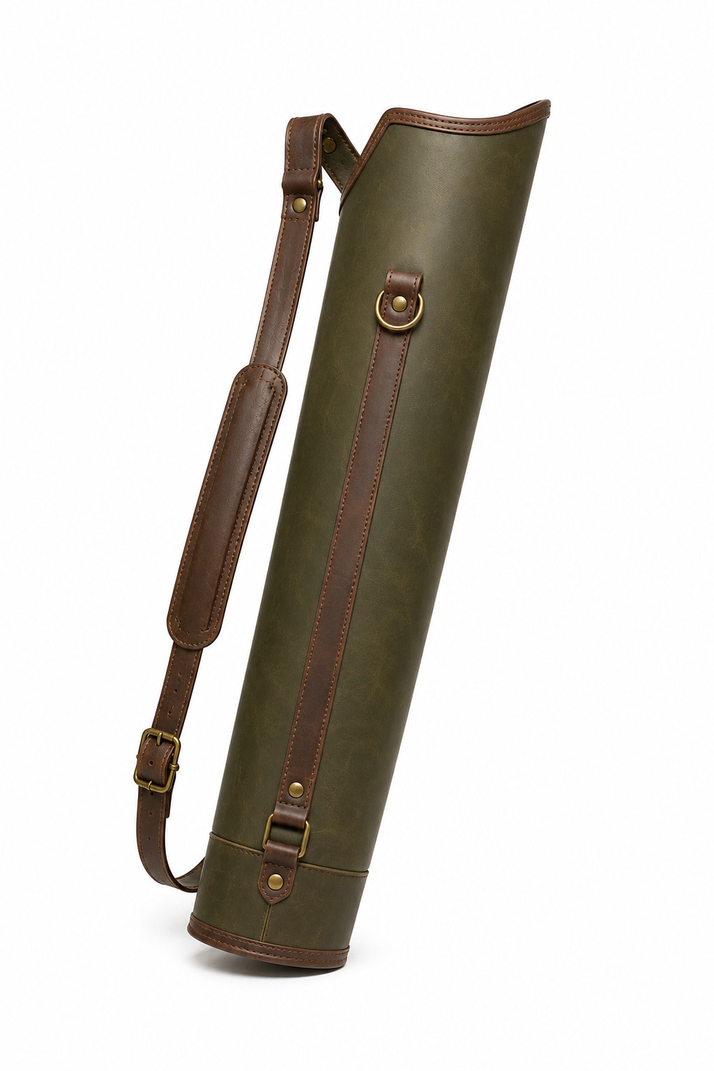 Handmade Olive Green Leather Archery Quiver Traditional Back Arrow Holder hunt