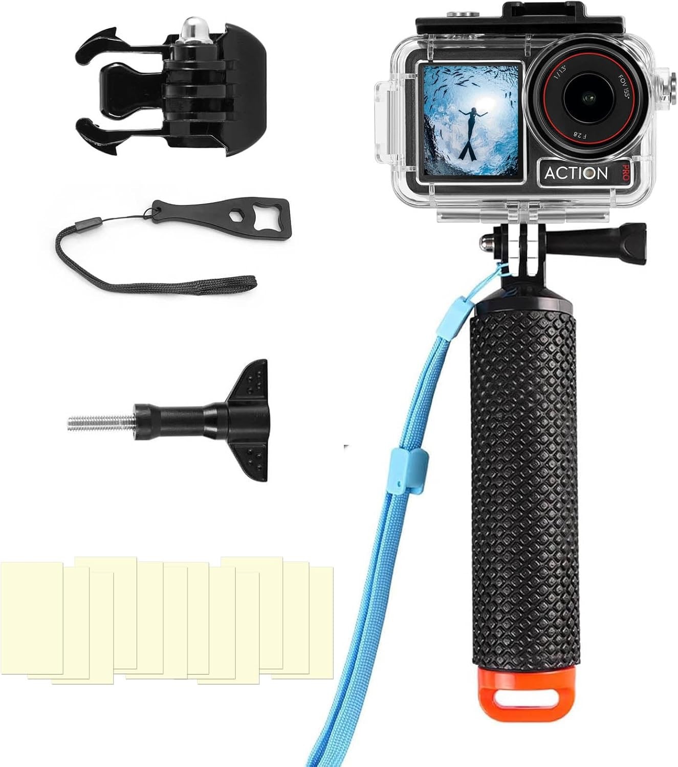 BO&DQQ Underwater Waterproof Case Compatible with DJI Osmo Action 5 Clear
