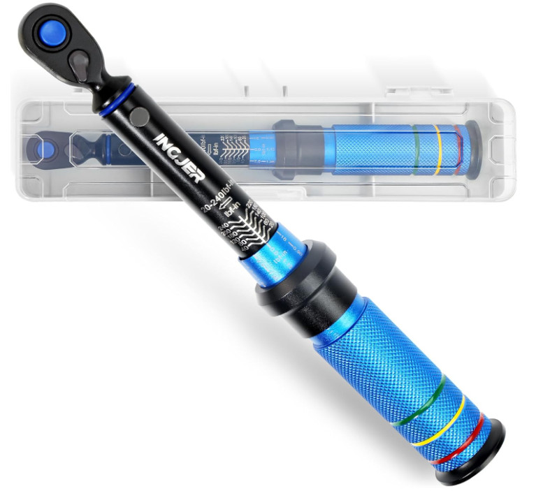 Llave Dinamométrica 1/4" 20-240 in-lb ±3% 72 Dientes para Bicicleta y Taller