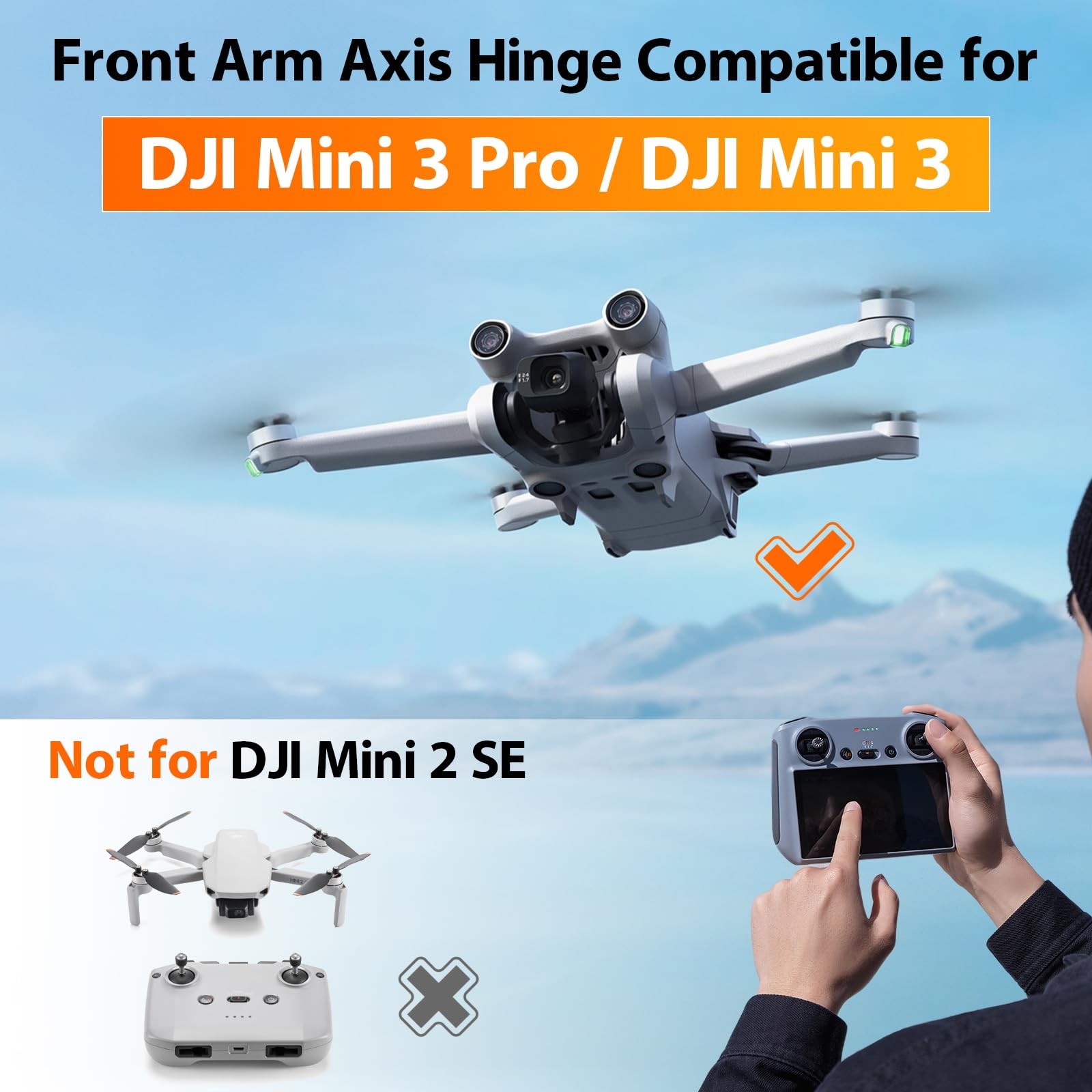 Front Arm Axis Replacement for DJI Mini 3 Pro/Mini 3 Hinges Arm...