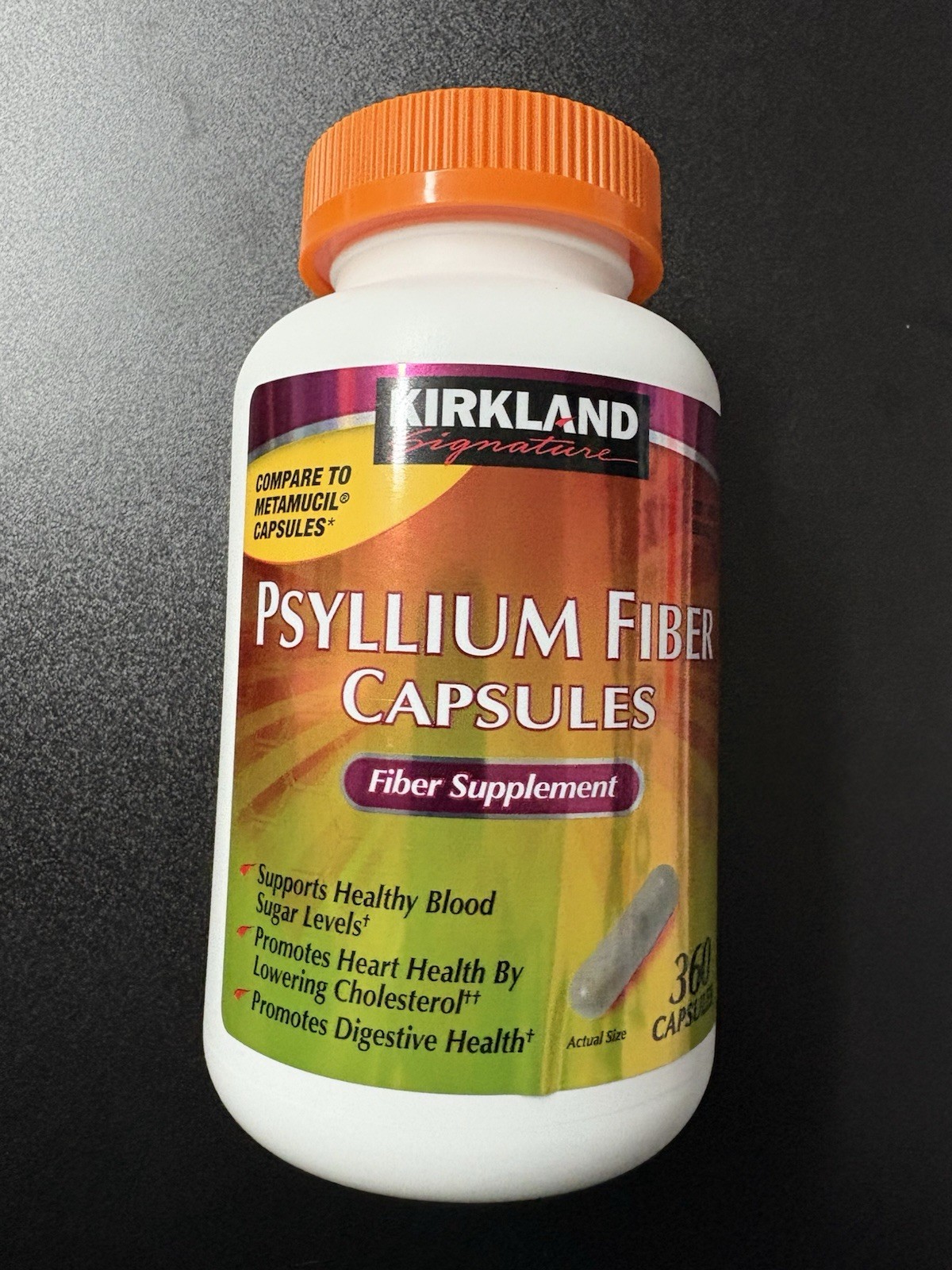 Kirkland Signature Psyllium Fiber 360 Capsules  Compare To Metamucil Caps
