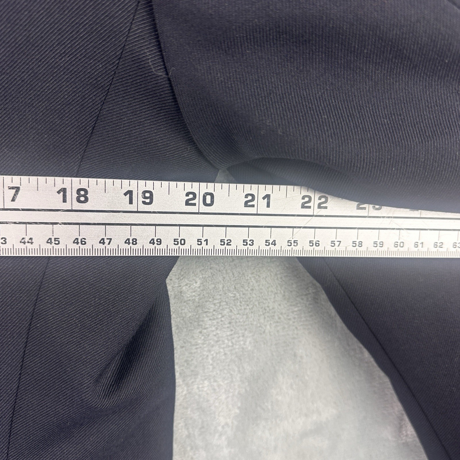 Flying Cross Navy Double Breasted Dress Blazer 38 Regular Wool Polyester Blend