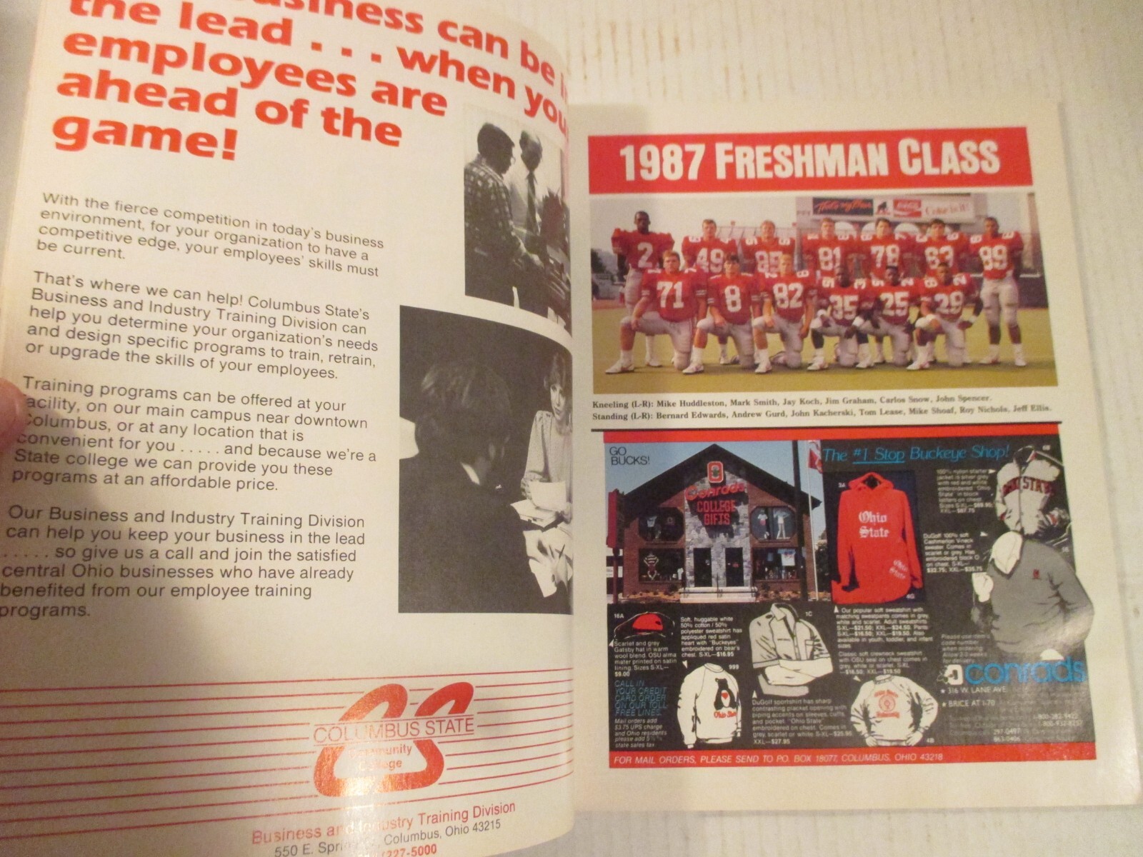 Ohio State Buckeye Football Program Oct 24 1987 Vs. Minnesota official program