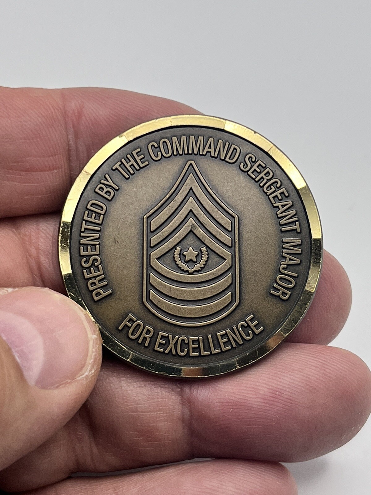 Vintage US Army 100th Area Support Group Command Sergeant Major Coin