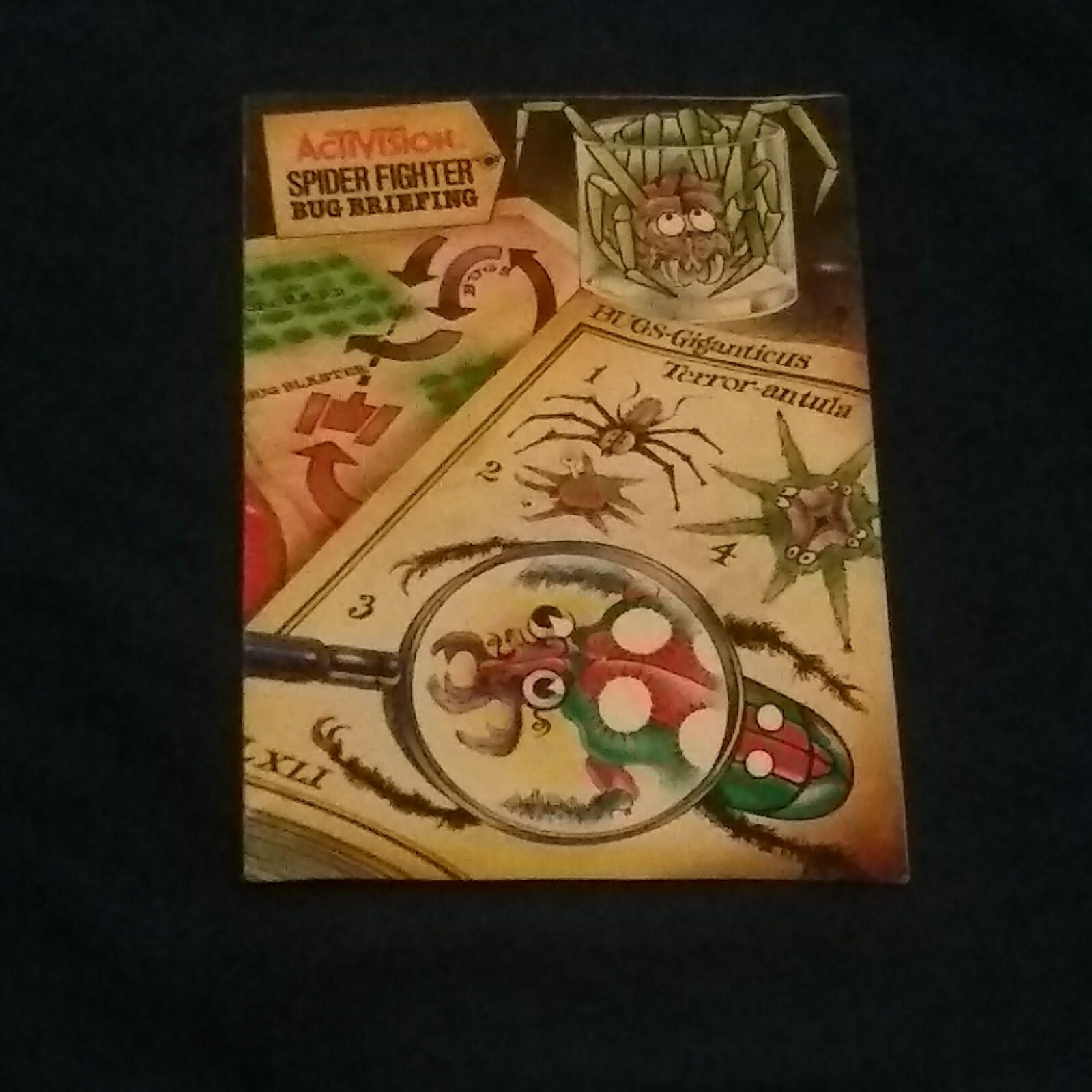 1982 Activision Spider Fighter Bug Briefing Instructions Manual