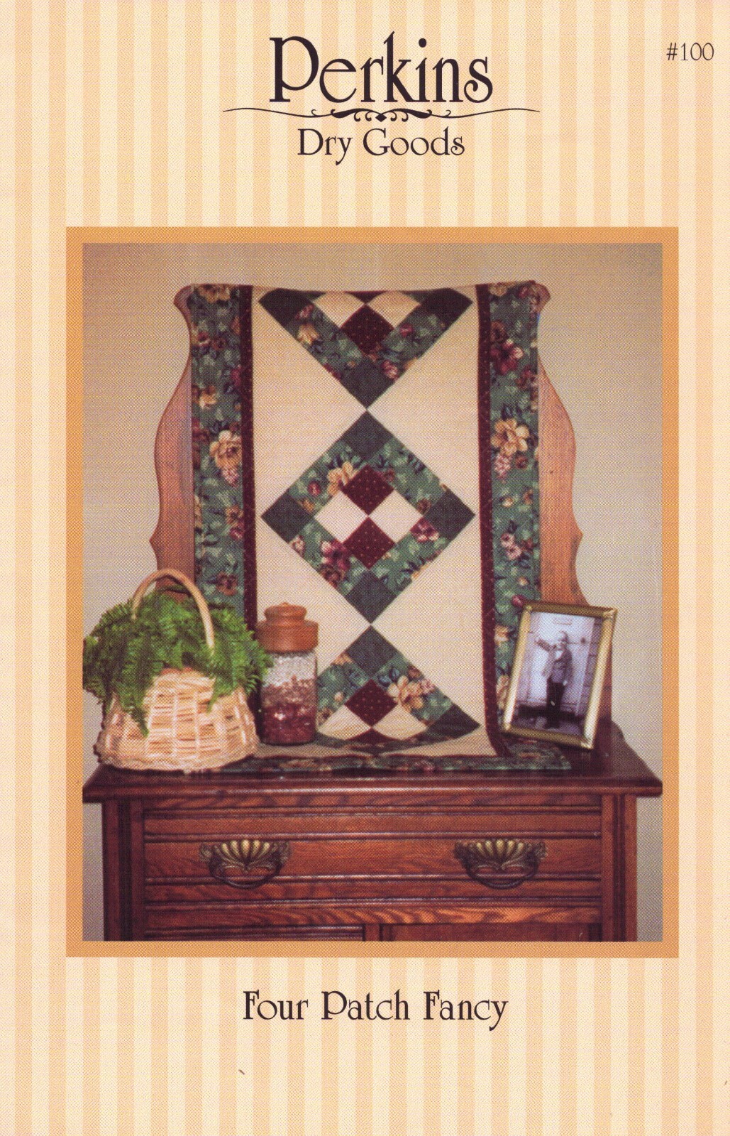 FOUR PATCH FANCY ~ Perkins Dry Goods ~ Approx. 23 x 50"