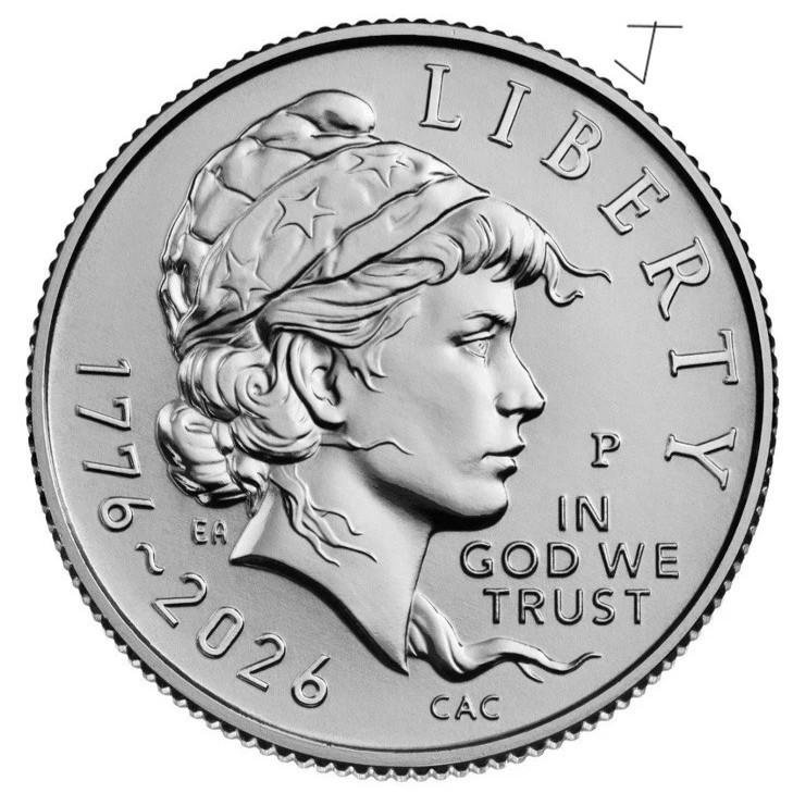 1776-2026 P Semi-Quincentennial Emerging Liberty Dime on Hand Ready to Ship