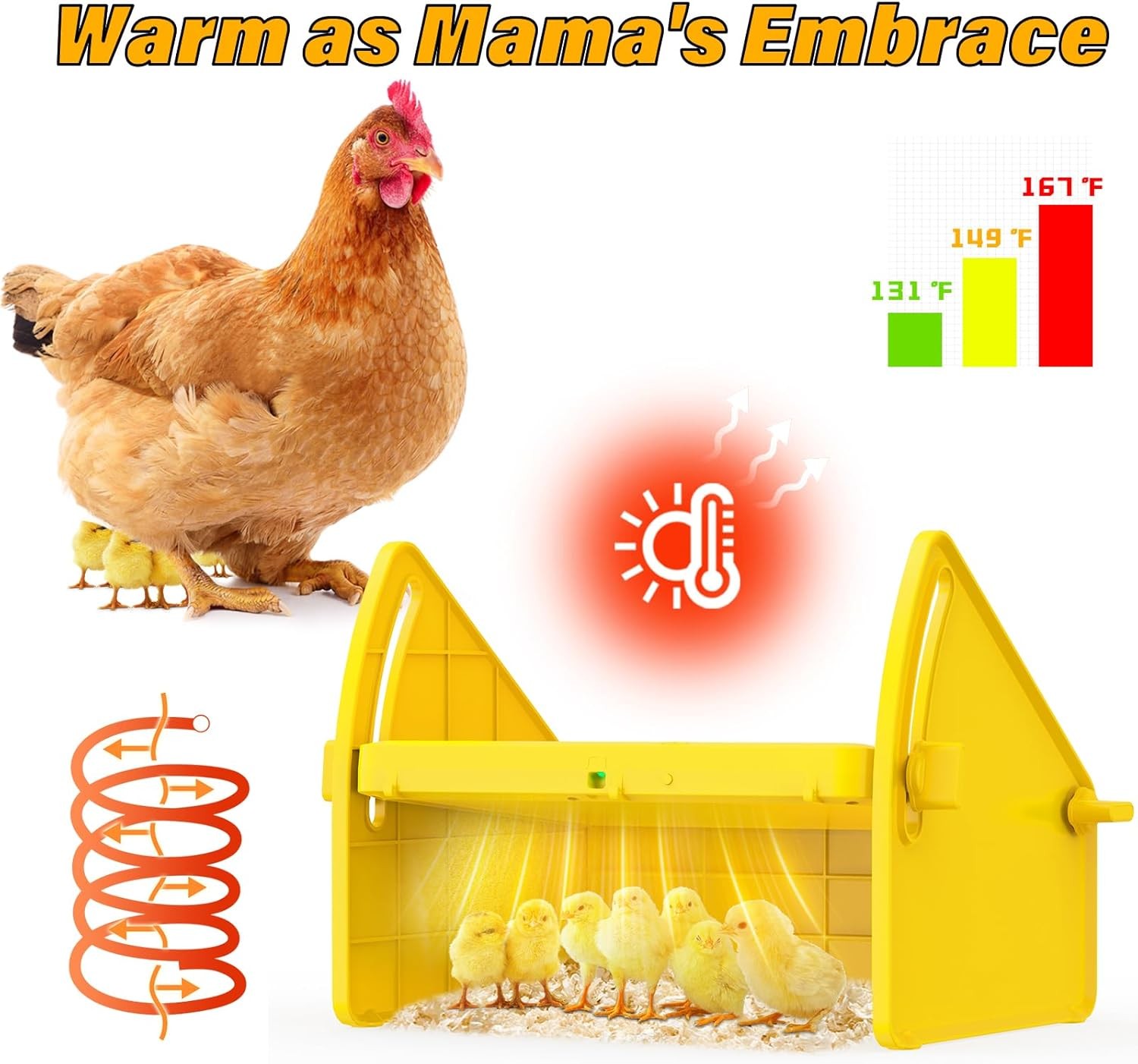 Heating Brooder Plate for Chicks Ducklings, Adjustable 3 Levels Temperature Broo