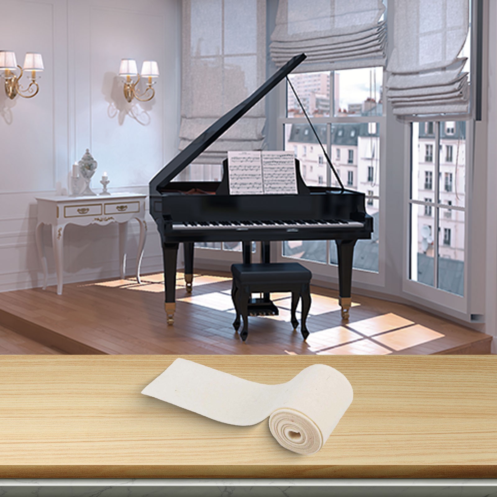 Piano Damper Felt Repair Tool  Woolen Material  for Upright/Grand Pianos
