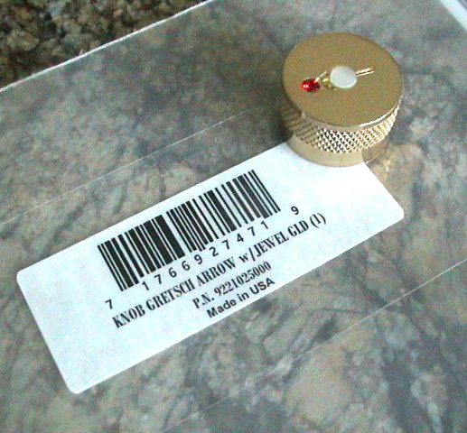 GRETSCH GUITAR GOLD KNOB - GRETSCH ARROW w/ JEWEL (1PC) 922-1025-000 NEW!