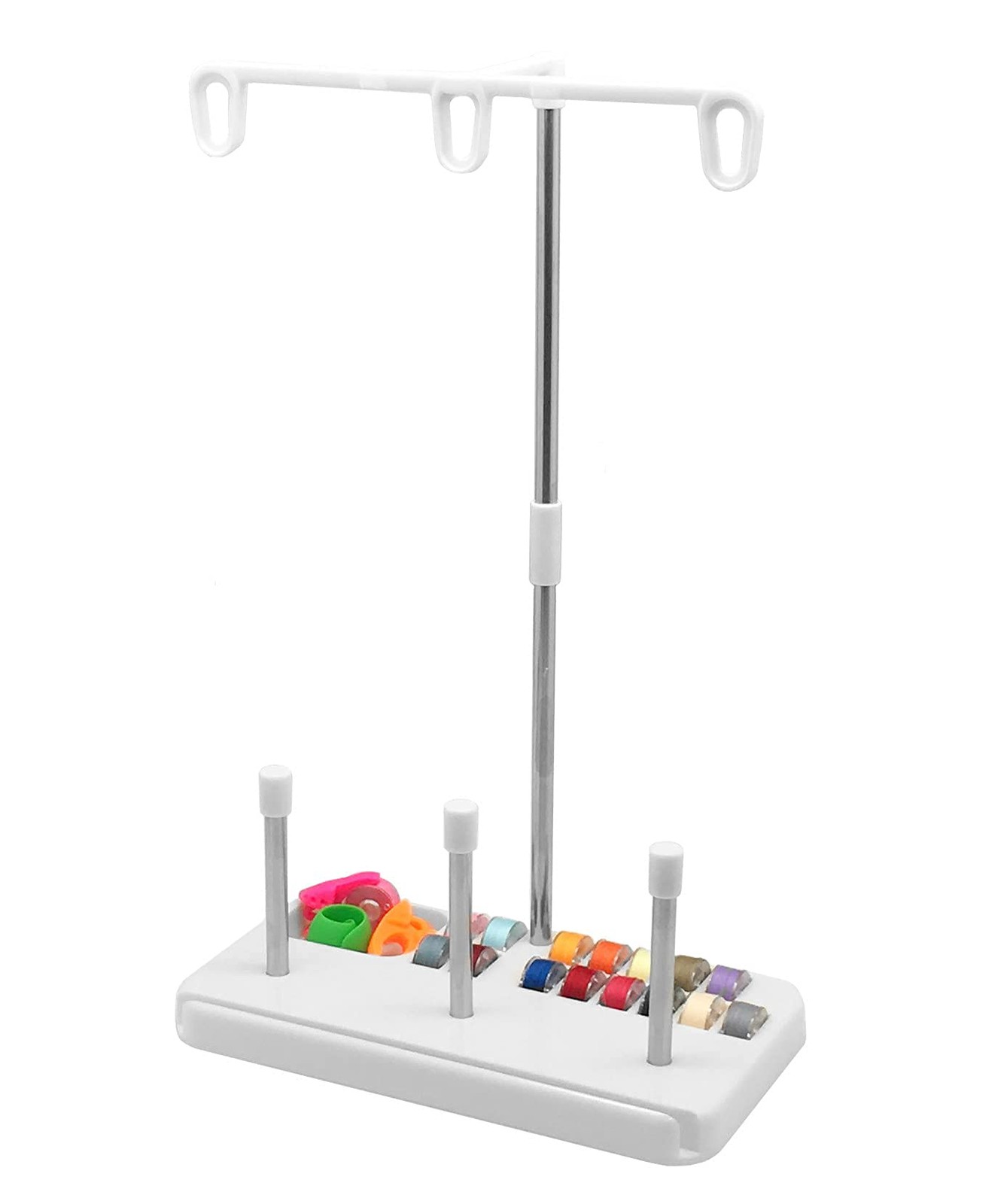 YEQIN Thread Spool Holder Stand- 3 Spools for Domestic White