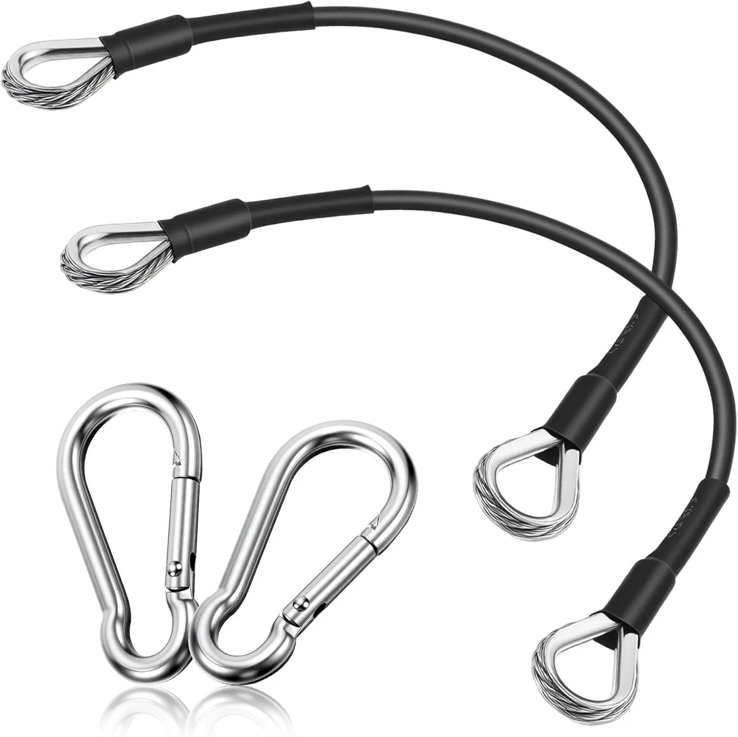 10" Gym Cable Extension, 2 Pcs Replacement Cable Machine Accessories Compatible
