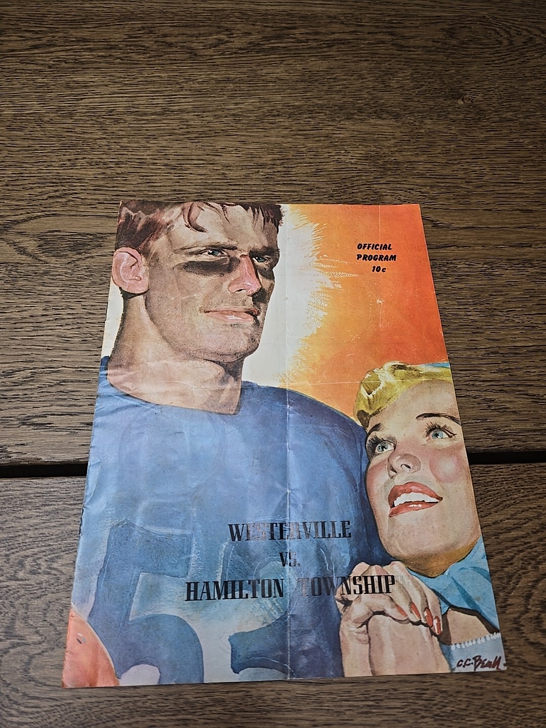 Westerville Vs Hamilton Township Vtg 1953 Football Program Coca Cola Ad